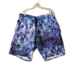 Reel Legends swim shorts bathing suit men's XL extra large Blue pockets fishing